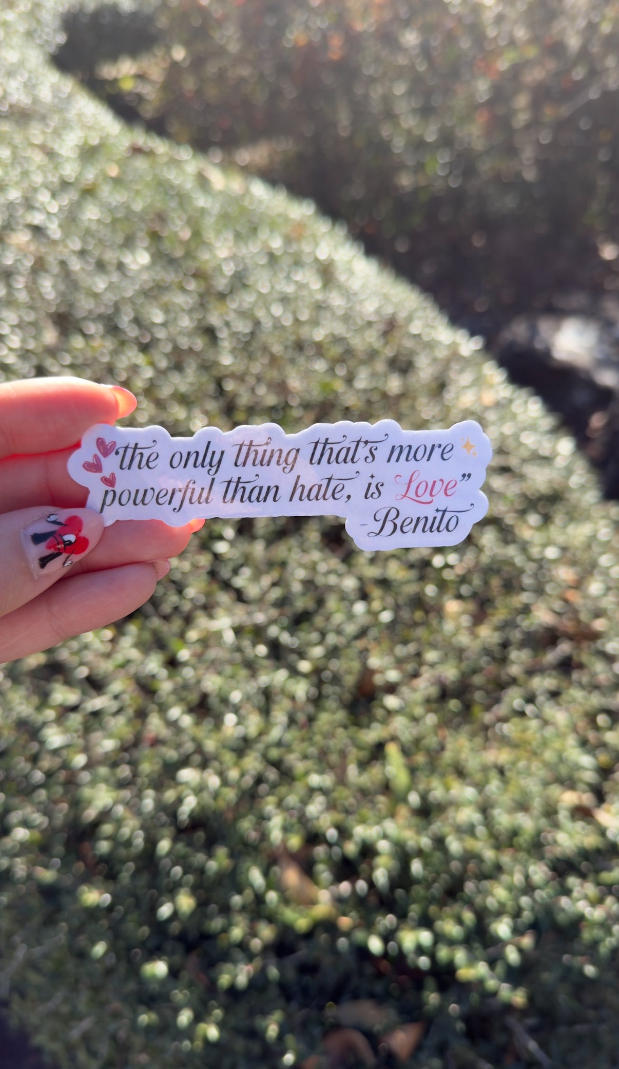 The only thing that’s more powerful than hate, is love.