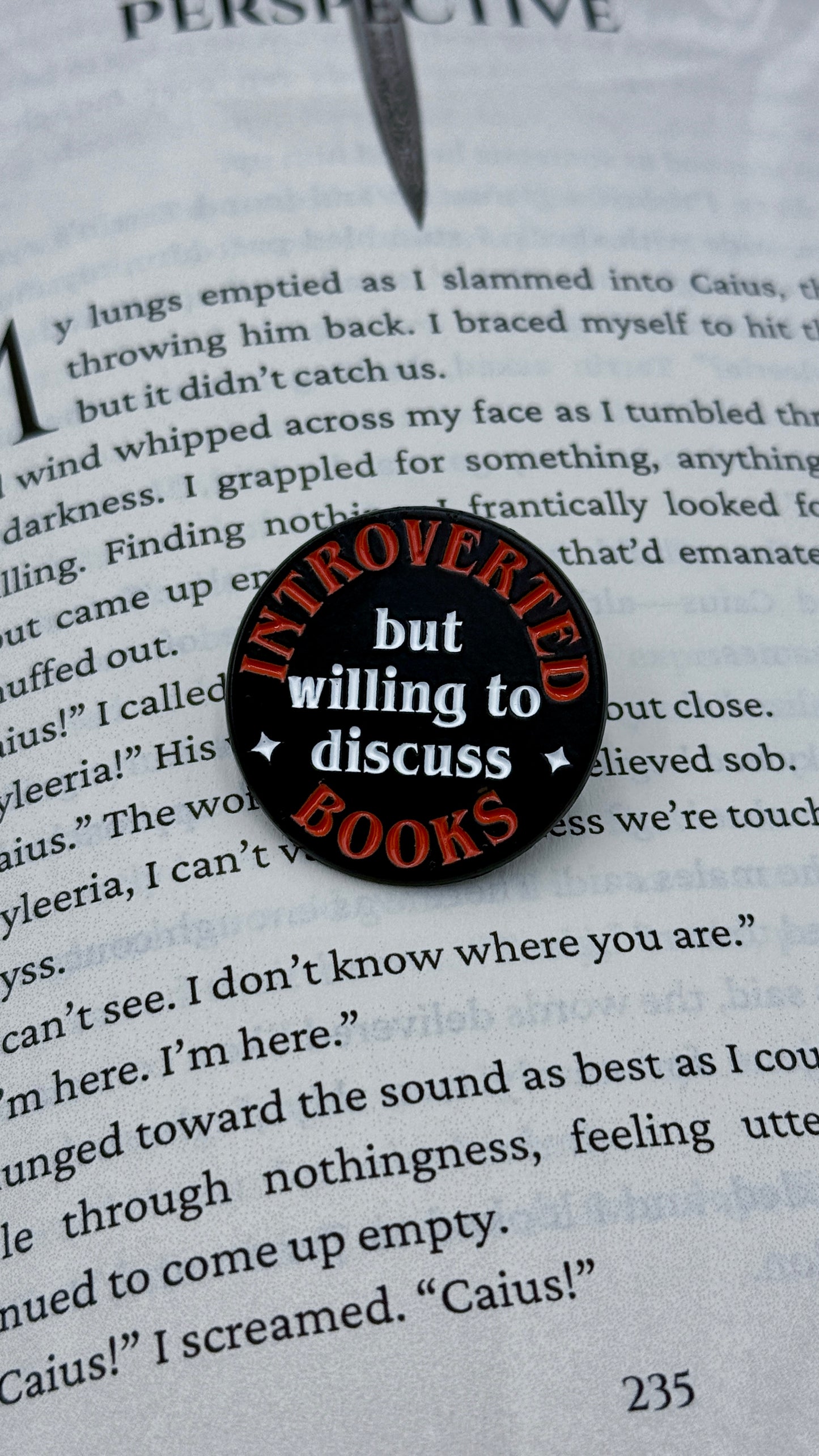 Willing to discuss books | Enamel Pin