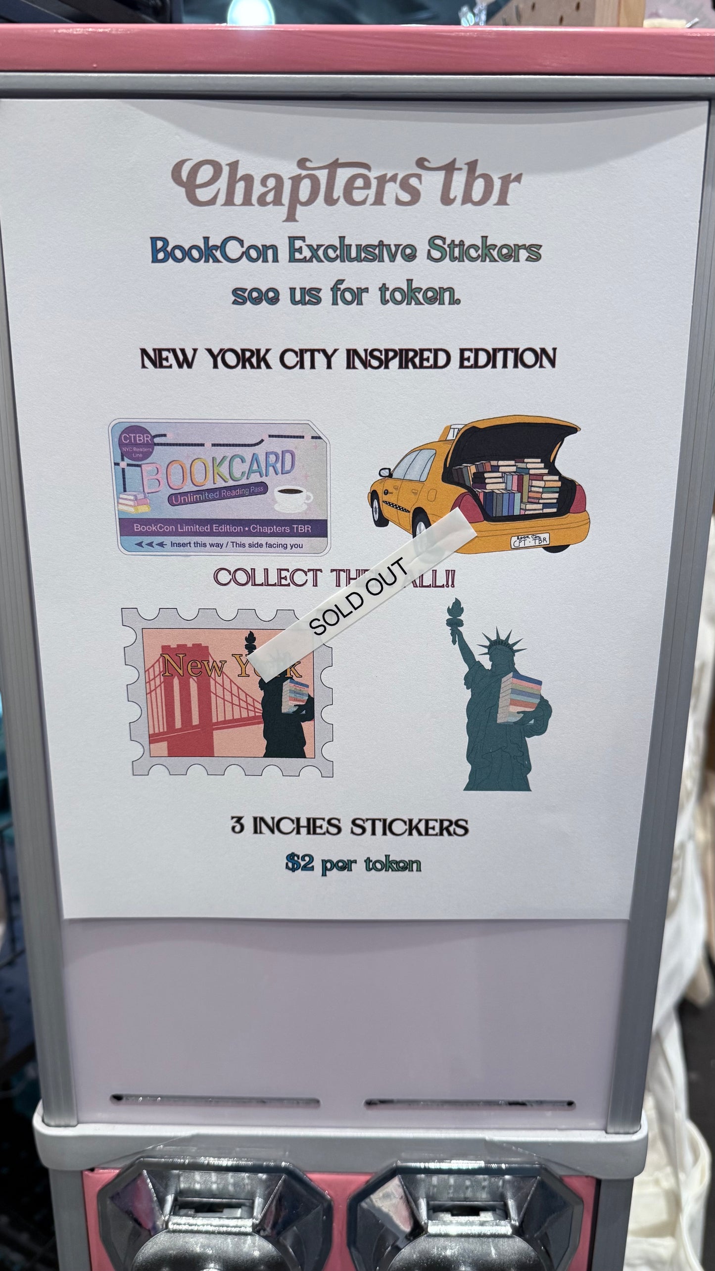 “SOLD OUT” BookCon Exclusive stickers