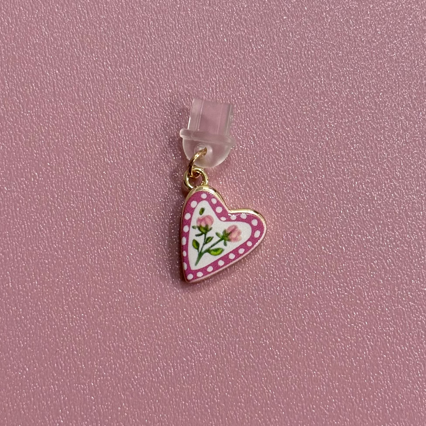 Gold Plated Heart Flower | Dust Plug