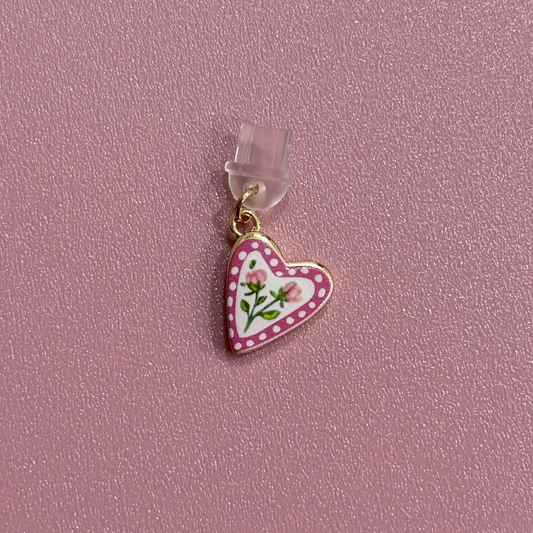 Gold Plated Heart Flower | Dust Plug